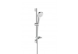 Shower set Hansgrohe Croma Select E Vario 0,65 m, white/chrome, soap dish Casetta