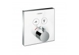Bateria termostatyczna Hansgrohe ShowerSelect Glass podtynkowa, el. zewnętrzny, biały/chrom, 1 odbiornik- sanitbuy.pl