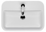 Washbasin Cersanit Caspia Square 60 cm montaż na blacie, otwór przelewowy