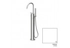 PYTAJ O RABAT ! Bath tap Zucchetti Isystick freestanding, wys. 905 - 945 mm, with shower, el. zewnętrzny - white matt embossed