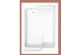Asymmetric bathtub Ruben Ego, 195x135x45 cm, white, system hydromasażu Rexus