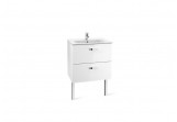 Set cabinet + washbasin Roca Victoria Basic Unik 60 cm white,