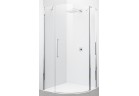 Quadrant shower enclosure Novellini Young 2.0 right, chrome, 100 x 100 cm