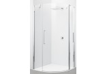 Quadrant shower enclosure Novellini Young 2.0 right, chrome, 100 x 100 cm- sanitbuy.pl