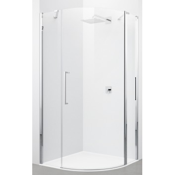 Quadrant shower enclosure Novellini Young 2.0 right, chrome, 100 x 100 cm- sanitbuy.pl