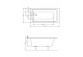 Bathtub rectangular Roca Genova white, acrylic, 180 x 80 cm, regulowane legs- sanitbuy.pl