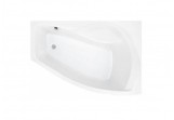 Corner bathtub asymmetric Roca Nicole right, white, acrylic, 140 x 75 cm, legs w zestawie