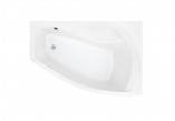 Corner bathtub asymmetric Roca Nicole left, white, acrylic, 140 x 75 cm, legs w zestawie- sanitbuy.pl
