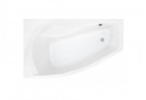 Corner bathtub asymmetric Roca Nicole left, white, acrylic, 150 x 80 cm, legs w zestawie