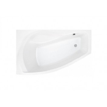 Corner bathtub asymmetric Roca Nicole left, white, acrylic, 140 x 75 cm, legs w zestawie- sanitbuy.pl