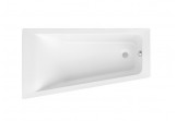 Corner bathtub asymmetric Roca Easy left, white, acrylic, 150 x 80 cm, legs w zestawie