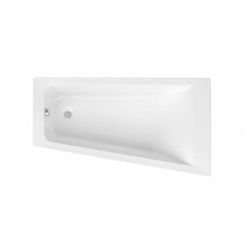 Corner bathtub asymmetric Roca Easy left, white, acrylic, 150 x 80 cm, legs w zestawie- sanitbuy.pl