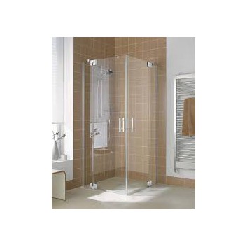 Corner entry Kermi Filia XP two-piece, z fixed panels - right half, silver profile, glass transparent z KermiClean- sanitbuy.pl