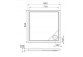 Square shower tray, acrylic Roca Malaga Flat 80 x 80 x 4 cm, white - sanitbuy.pl