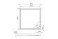 Square shower tray, acrylic Roca Malaga Square Flat 80 x 80 x 7,5 cm, white - sanitbuy.pl