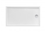 Square shower tray, acrylic Roca Malaga Square Flat 90 x 90 x 4 cm, white - sanitbuy.pl