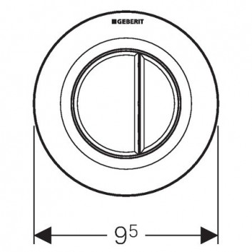 Flush button uruchamiający do WC Geberit Sigma 01 pneumatyczny, ręczny, dwudzielny, concealed- sanitbuy.pl