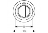 Flush button uruchamiający do WC Geberit Sigma 01 pneumatyczny, ręczny, dwudzielny, concealed, Sigma 8 cm- sanitbuy.pl