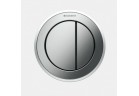 Flush button do WC Geberit Typ 10 Sigma pneumatyczny, shiny chromee/matt chromee, ręczny, dwudzielny, concealed, Sigma 8 cm