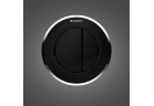 Flush button uruchamiający do WC Geberit Typ 10 Sigma pneumatyczny, black/shiny chromee, ręczny, dwudzielny, concealed