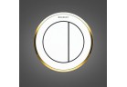 Flush button do WC Geberit Typ 10 Sigma pneumatyczny, white/gold, ręczny, dwudzielny, concealed, Sigma 8 cm