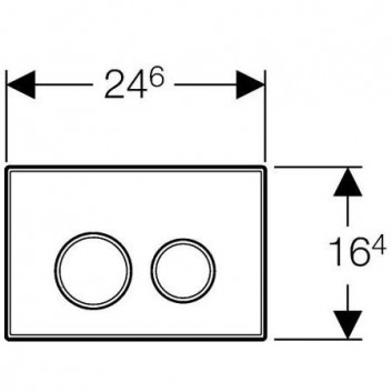 Flush button uruchamiający do WC Geberit Sigma 20 white/matt chromee/matt chromee, 2 zakresy- sanitbuy.pl