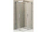 Shower cabin Novellini Kuadra A 86-89 cm corner - half Cabins right, profil chrome, transparent glass