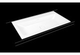 Countertop washbasin Kaldewei Cono 90 x 50 x 14 cm, steel, white, battery hole, without overflow, powierzchnia uszlachetniona