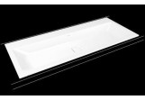 Countertop washbasin Kaldewei Cono 120 x 50 x 14 cm, steel, white, battery hole, without overflow, powierzchnia uszlachetniona