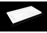 Countertop washbasin Kaldewei Cono 90 x 50 x 4 cm, steel, white, battery hole, without overflow, powierzchnia uszlachetniona