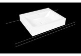 Countertop washbasin Kaldewei Cono 60 x 50 x 12 cm, steel, white, battery hole, without overflow, powierzchnia uszlachetniona