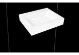 Countertop washbasin Kaldewei Cono 60 x 50 x 14 cm, white, battery hole, without overflow, powierzchnia uszlachetniona- sanitbuy.pl