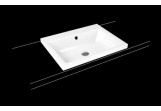 Countertop washbasin Kaldewei Puro 60 x 46 x 4 cm, steel, white, battery hole, z overflow, powierzchnia uszlachetniona