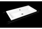Countertop washbasin Kaldewei Puro 90 x 46 x 4 cm, steel, white, battery hole, z overflow, powierzchnia uszlachetniona