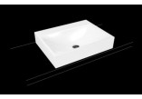 Countertop washbasin Kaldewei Silenio 60 x 46 x 4 cm, white, battery hole, z overflow, powierzchnia uszlachetniona- sanitbuy.pl