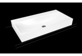 Countertop washbasin Kaldewei Silenio 90 x 46 x 12 cm, steel, white, battery hole, z overflow, powierzchnia uszlachetniona