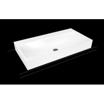 Countertop washbasin Kaldewei Silenio 60 x 46 x 12 cm, white, battery hole, z overflow, powierzchnia uszlachetniona- sanitbuy.pl