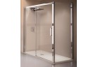 Door shower sliding Novellini Kuadra 2P 114-120 cm left , profil chrome, transparent glass 