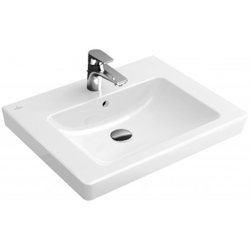 Washbasin rectangular Villeroy & Boch 2.0 white alpin CeramicPlus, 55 x 44 cm, for 3-hole mixers- sanitbuy.pl