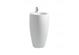 Washbasin freestanding with pedestal Laufen ILBAGNOLESSI ONE 53 x 90 cm, white LCC, battery hole