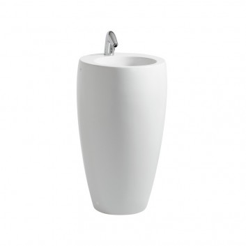 Washbasin freestanding with pedestal Laufen ILBAGNOLESSI ONE 53 x 90 cm, white LCC, without tap hole- sanitbuy.pl