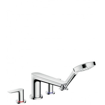 3-hole bath mixer Hansgrohe Talis E chrome, dł. 196 mm, montaż on the rim of the tub, el. zewnętrzny, do przepływ. podgrzewaczy wody- sanitbuy.pl