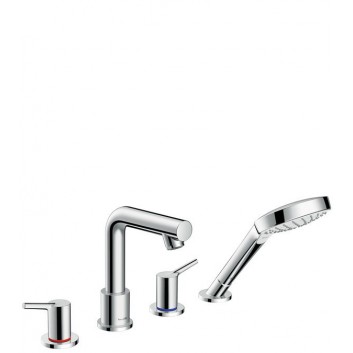 4-hole bath mixer Hansgrohe Talis S chrome, montaż on the rim of the tub, el. zewnętrzny, system zabezpieczeń EN1717- sanitbuy.pl