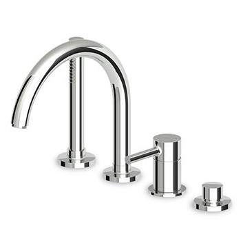 4-hole bath mixer Zucchetti Pan single lever, chrome- sanitbuy.pl