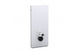 Sanitary module Geberit Monolith Plus do WC wiszącego, glass white/aluminium, H114, fixing 18 cm- sanitbuy.pl