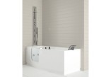 PYTAJ O RABAT ! Bathtub Novellini Iris Hydro Plus with door, 1 panel, with siphon, right, 180x85 cm, white