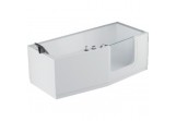 Bathtub Novellini Iris Hydro Plus with door, 1 panel, with siphon with inlet przez overflow, right, 180x85 cm, white