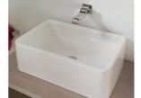 Countertop washbasin Flaminia Nile 62, white shine, wym. 62 x 40 x 10 cm, without overflow, bez półki- sanitbuy.pl