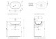 Countertop washbasin/hanging Flaminia Pass 50, white shine, wym. 50 x 52 x 14 cm, z overflow- sanitbuy.pl