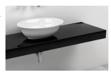 Shelf pod umywalki Flaminia Pass 250-80 x 40 x 10 cm, black shine, material: pietraluce- sanitbuy.pl